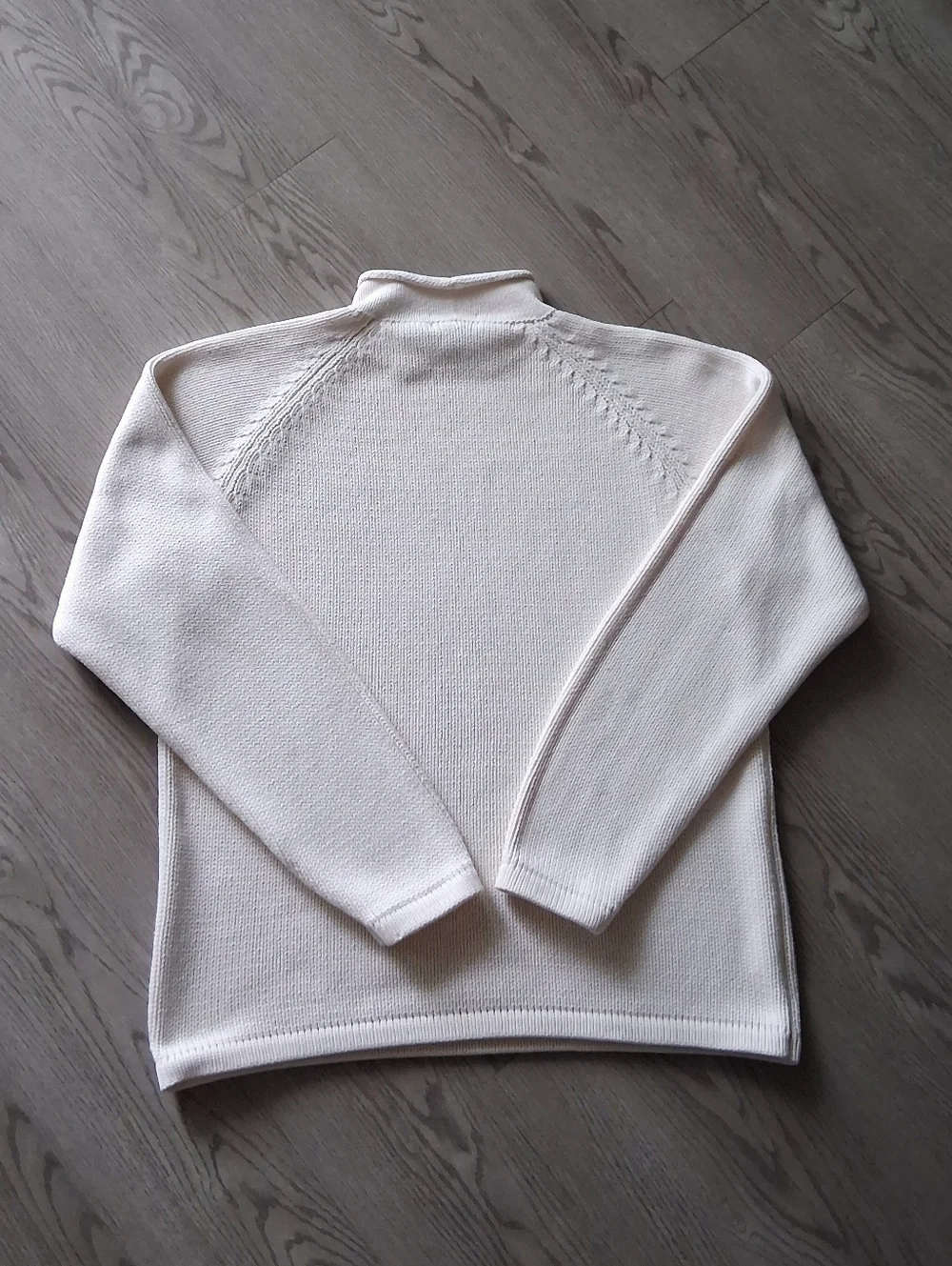 Vintage J. Crew Roll Neck Sweater Fisherman Heavy Knit Cotton Oarsman Cabincore